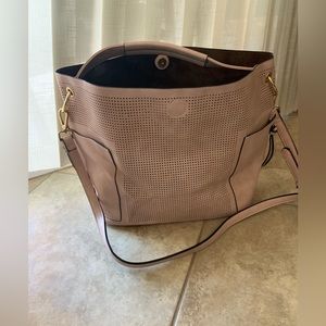 Oohlala  perforated blush pink tote bag